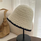 Autumn And Winter Simple Solid Color Knitted Bucket Hat for Women