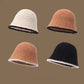 Autumn And Winter Simple Solid Color Knitted Bucket Hat for Women