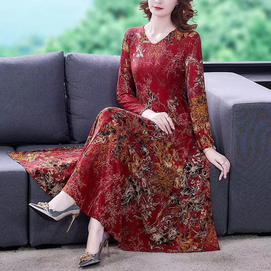 💟Elegancka sukienka w kwiaty z dekoltem V