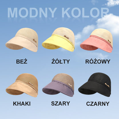 Damski kapelusz przeciwsłoneczny z dużym rondem na letnie wyjścia na plażę (50% OFF)