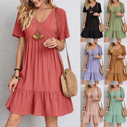 👚💃Loose casual tie waist flowy dress-Buy 2 Free Shipping