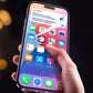 Dwustronne, szklane, magnetyczne etui z metalową ramką Anti-Peep dla iPhone'a